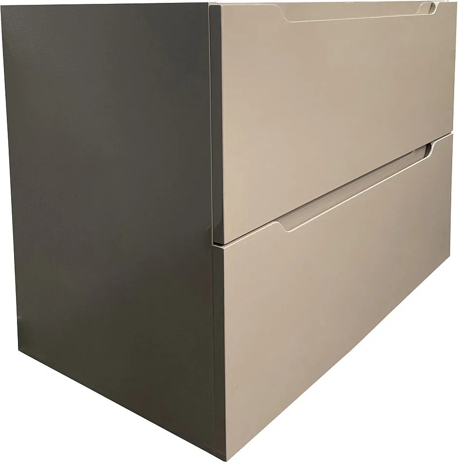 Szafka pod umywalkę wisząca - Kolor taupe - 80 cm - STEFANIE
