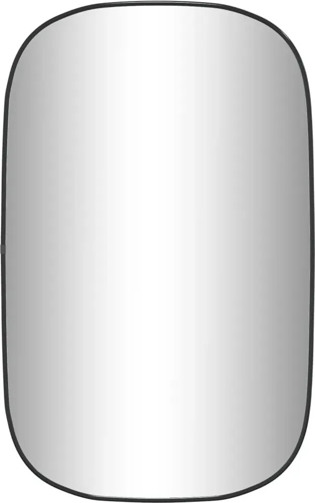 Lustro owalne w czarnej ramie 80x50 cm D7-B12
