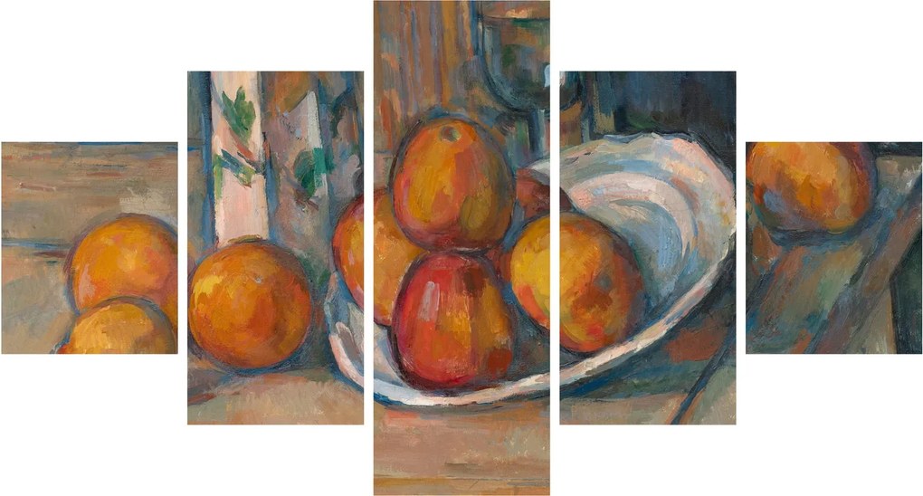 Obraz - Paul Cézanne, Still Life with Milk Jug and Fruit, reprodukcje (125x70 cm)
