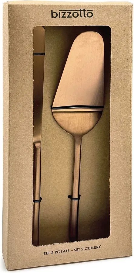 Zestaw noża i łopatki do ciast 2 szt. ze stali nierdzewnej Hestia – Bizzotto