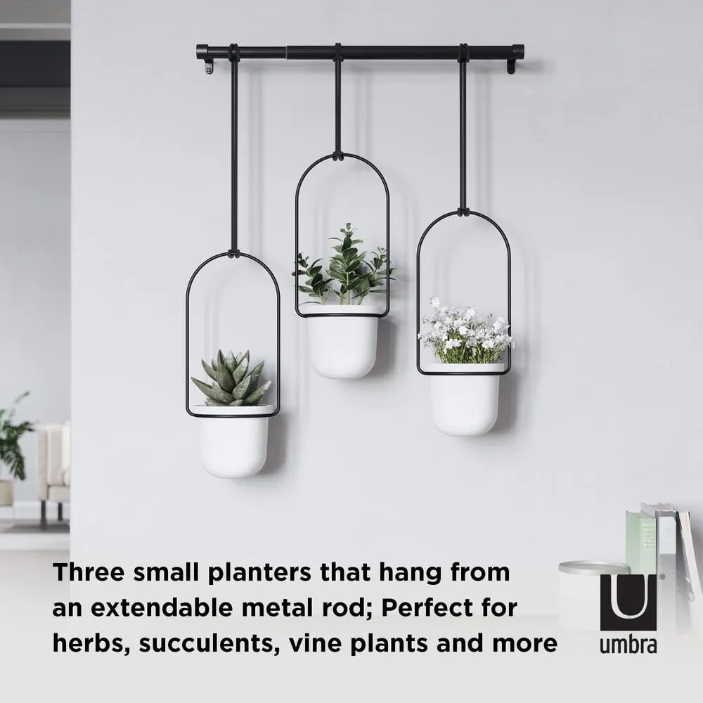 Plastikowe wiszące osłonki na doniczki na zioła zestaw 3 szt. ø 7,5 cm Triflora – Umbra