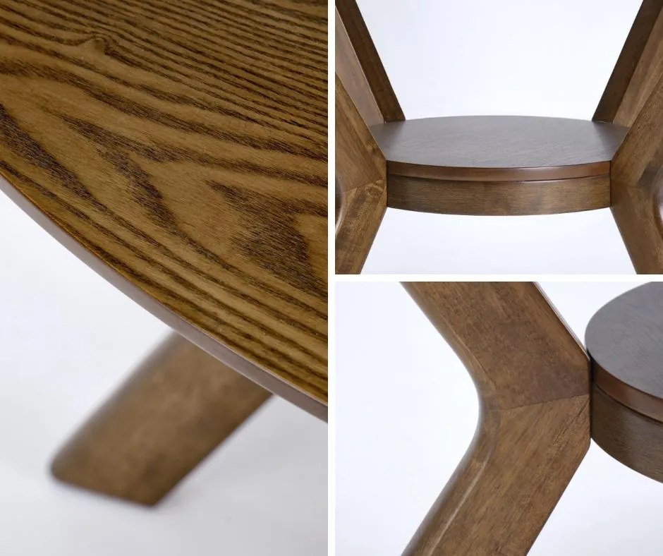 Okrągły stół w orzechowym kolorze Rupert Halmar