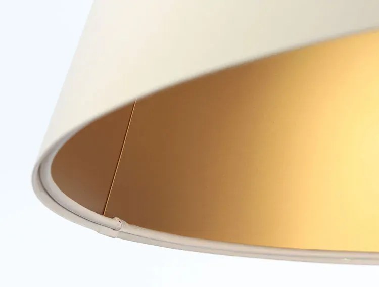 Lampa wisząca dzwon z abażurem ecru - S408 A2-E38