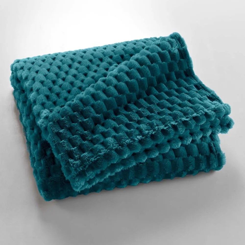 Niebieski koc z mikfroflaneli 125x150 cm Mini Frosty – douceur d'intérieur