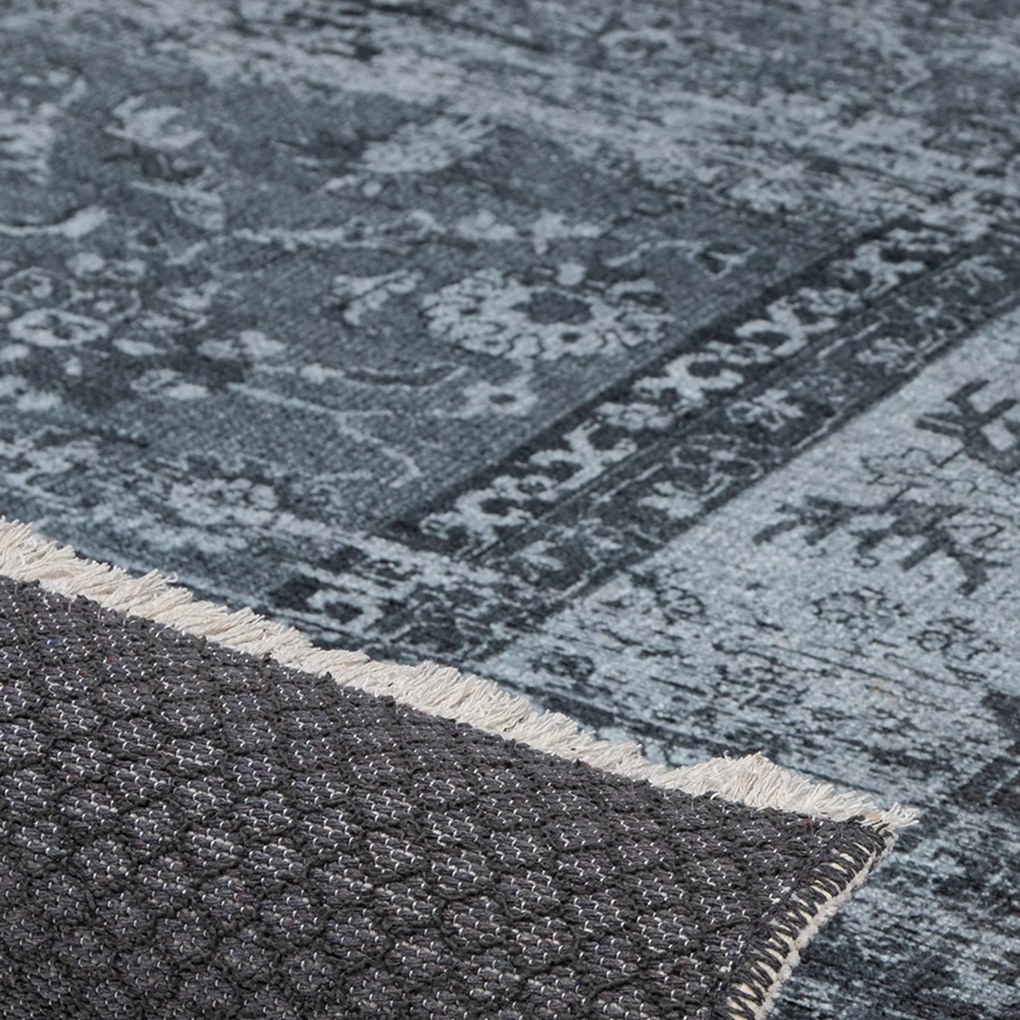 Dywan vintage Armand ciemny szary 80 cm x 215 cm