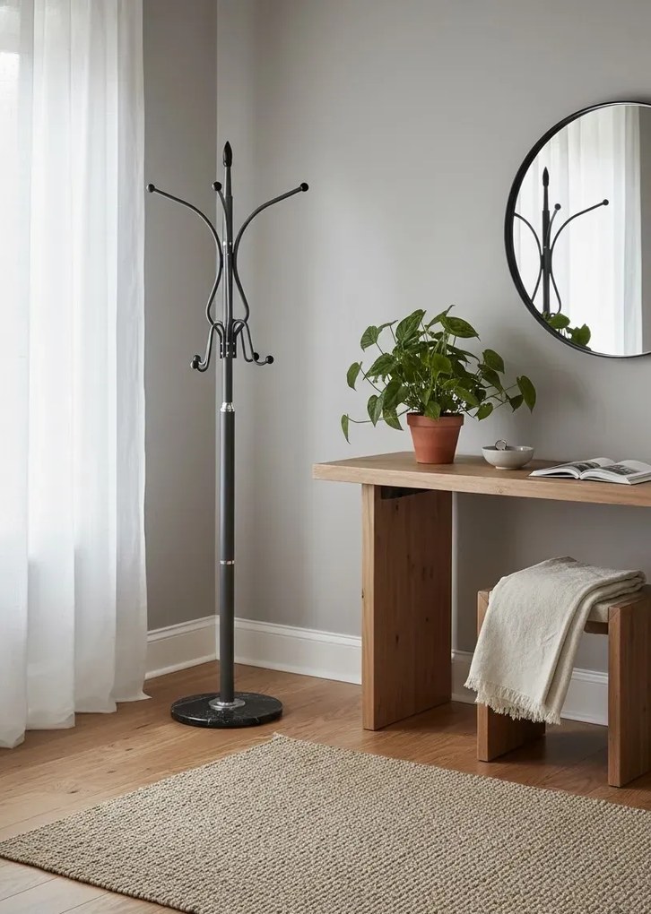 Szary stojący wieszak N7-P02