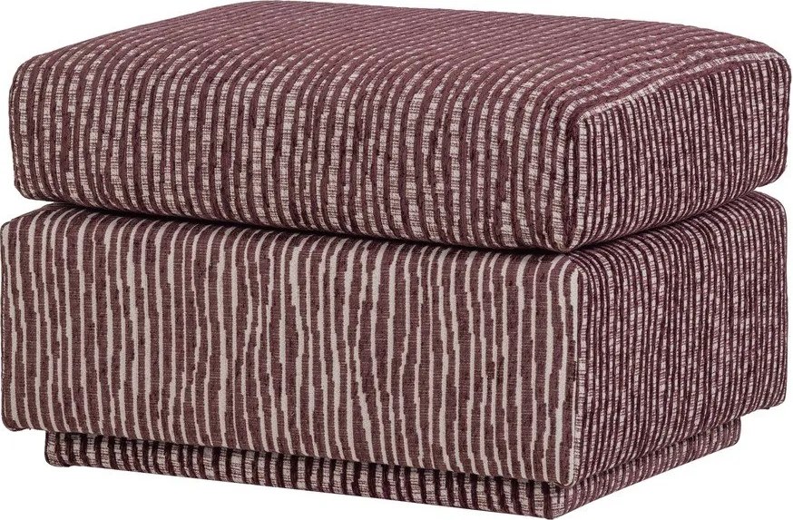 Bordowy tapicerowany podnóżek Lou – WOOOD