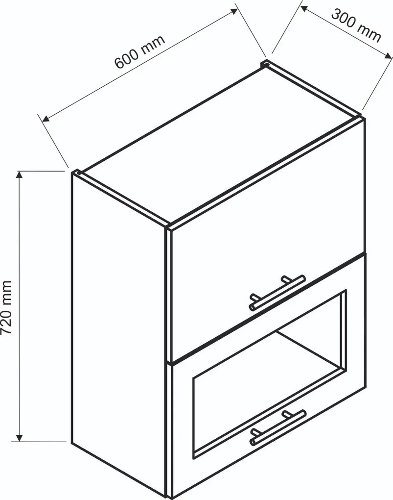 Szafka kuchenna wisząca 60 DENIS W60 GRF/2 SD dąb London STOLKAR