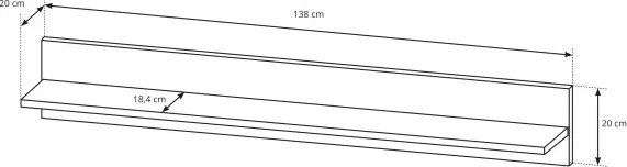 RACO Półka Wisząca Biała – Nowoczesna Półka Ścienna