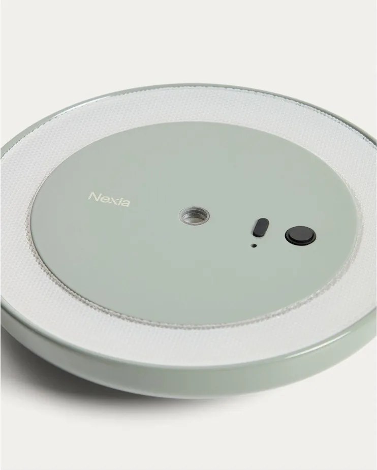 Jasnozielona lampa sufitowa LED ze ściemniaczem z metalowym kloszem ø 16 cm Porte – Kave Home