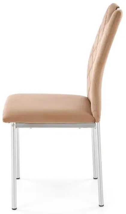 Krzesło tapicerowane K578 VELVET beżowe HALMAR