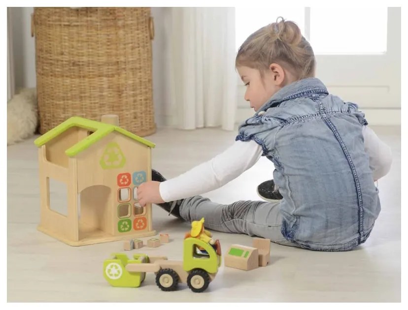 Stacja sortowania śmierci i recyklingu drewniana makieta masterkidz