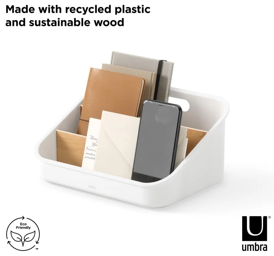 Biały plastikowy organizer łazienkowy Bellwood – Umbra