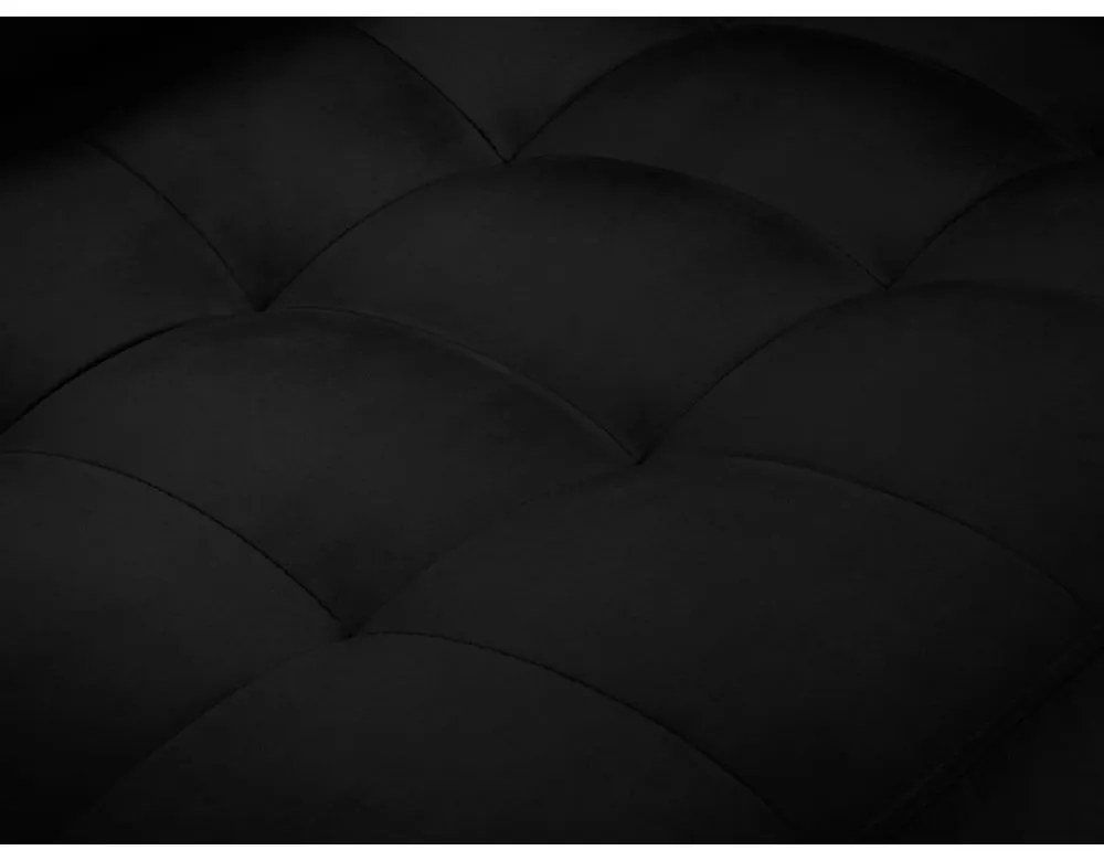 Czarna aksamitna sofa Milo Casa Santo, 219 cm