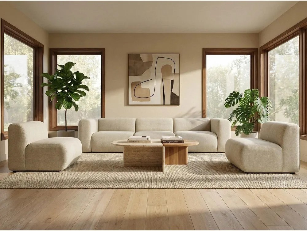 Pomarańczowa/brązowa aksamitna sofa 319 cm Ekahi – Makamii