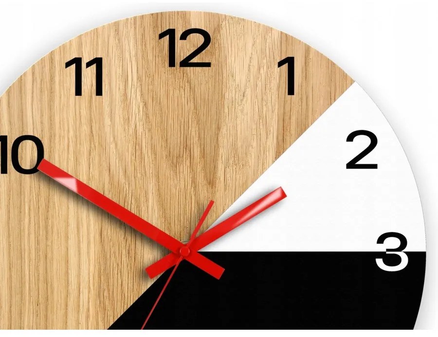 Zegar na ścianę nowoczesny efektowny okrągły cichy do kuchni salonu pokoju