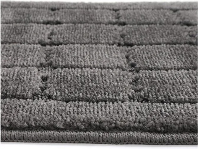 Antracytowe dywaniki łazienkowe zestaw 2 szt. 50x80 cm Kareli – Foutastic