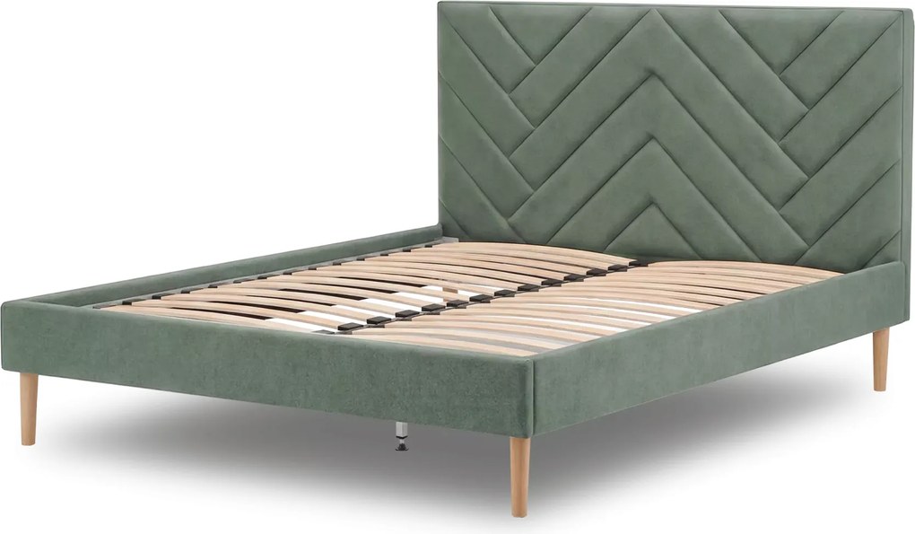 Łóżko E-Line Babine 140x200, Cloud 82 szary
