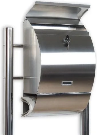 Skrzynka na listy stojąca ze stali nierdzewnej 126 cm