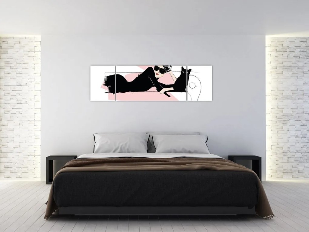 Obraz - Modna dama (170x50 cm)