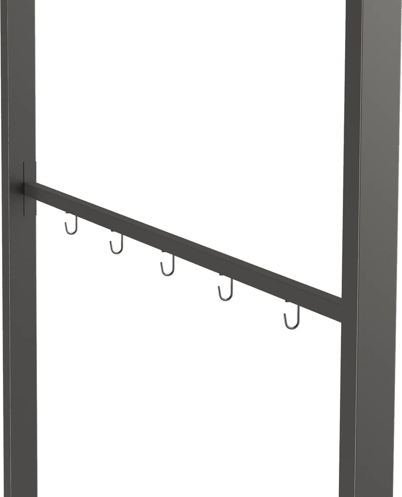 Outsunny Solidny Pawilon nad Grillem - Zadaszenie, Odporny na Deszcz, Haczyki, Stal, Beżowo-Czarny, 215x150x182/220cm