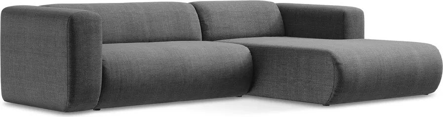 Szary narożnik (prawostronny/z szezlongiem) Ekahi – Makamii