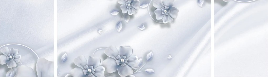 Obraz - kwiatowy wzór (170x50 cm)