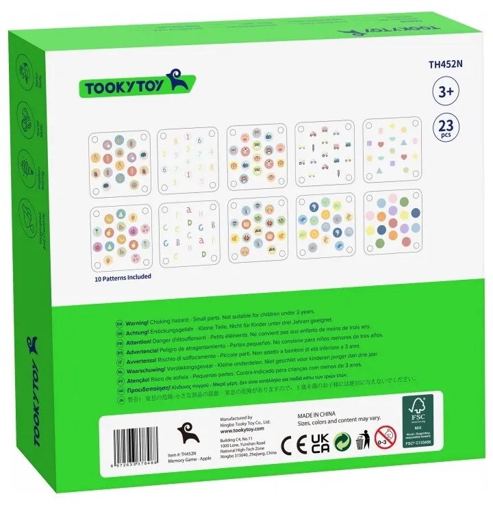 Tooky toy memory gra pamięciowa jabłuszka