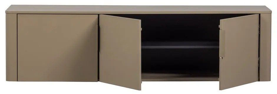 Szarobrązowa szafka pod TV z litego drewna sosnowego 154x56x44 cm Gunnar – WOOOD