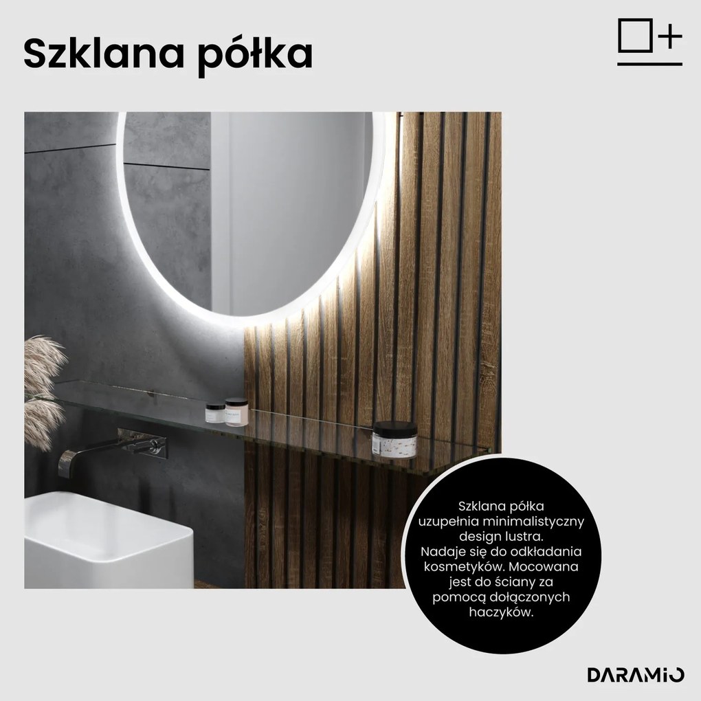 Okrągłe lustro łazienkowe LED E1