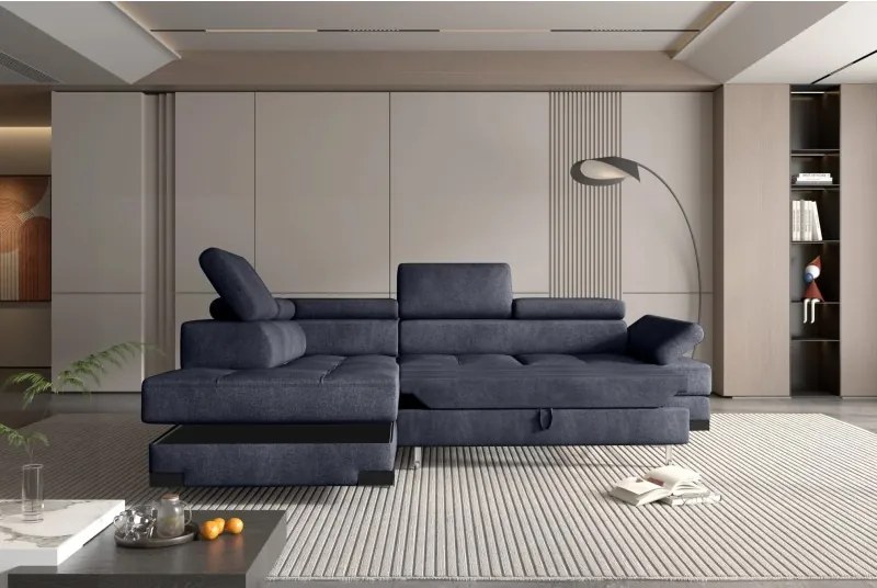 Narożnik EMPORIO L Lewostronny z funkcją spania Lewostronny w ktaninie SERENO 695 WERSAL