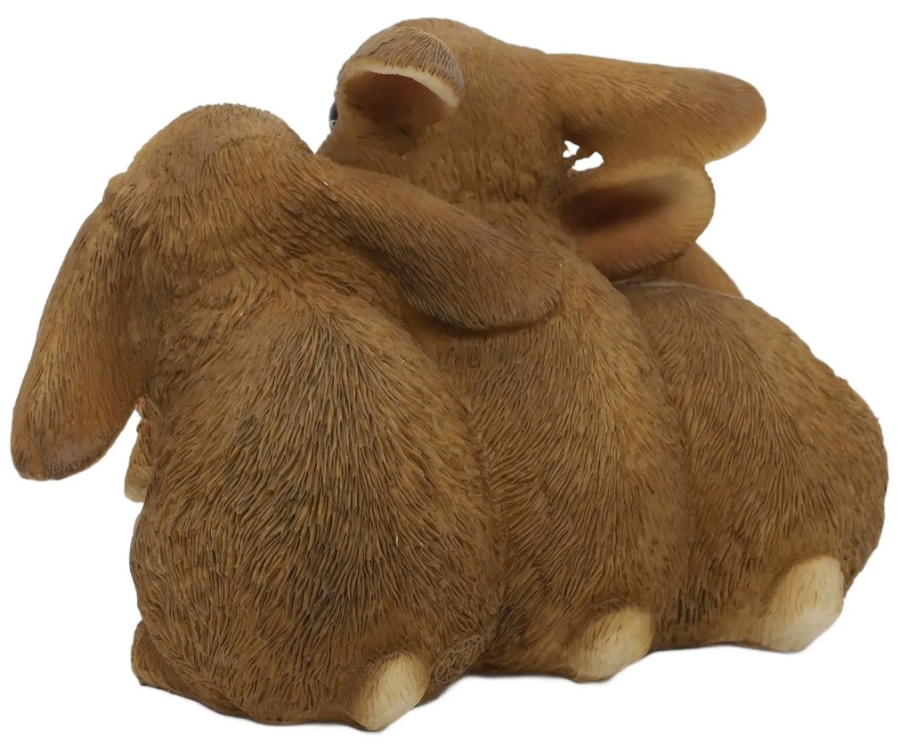 Figurka do ogrodu urocze zajączki, 17 x 12 x 11,5 cm