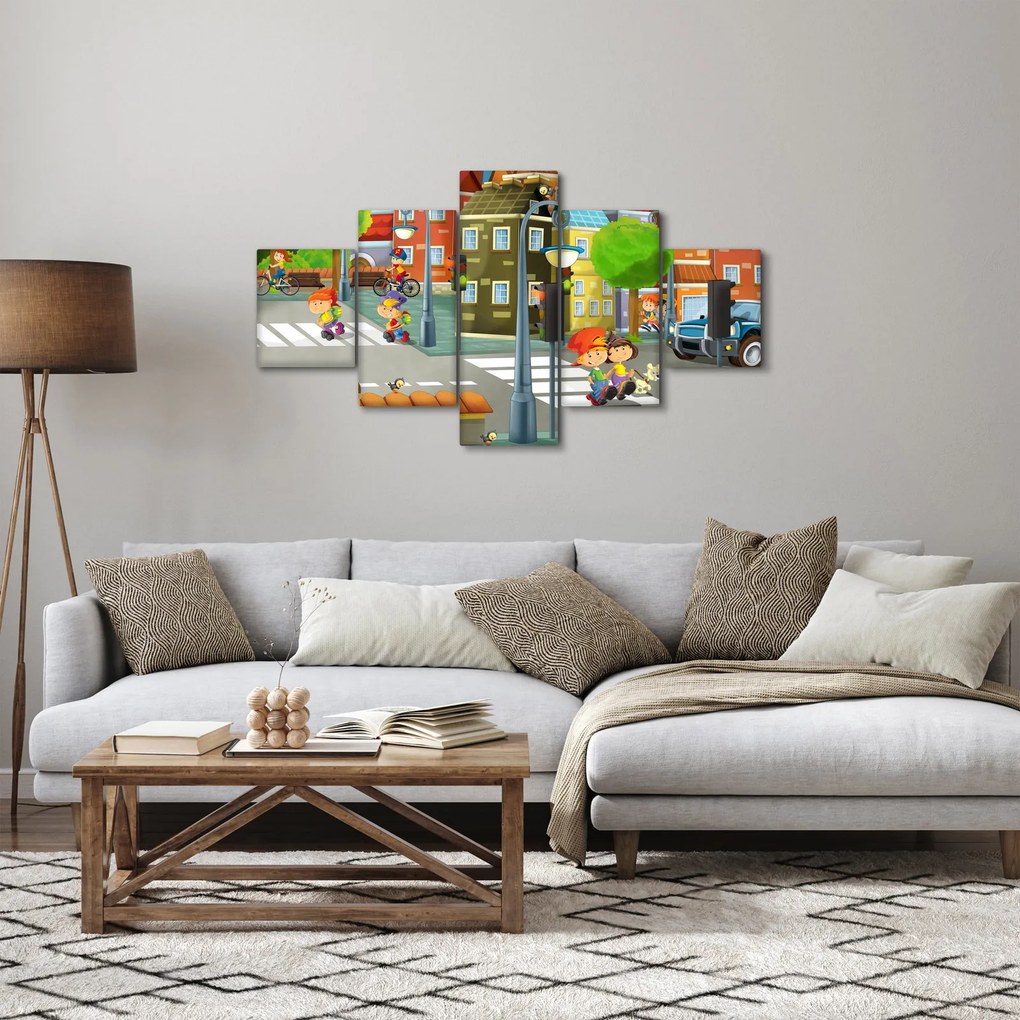 Obraz - Dziecięce miasteczko (125x70 cm)