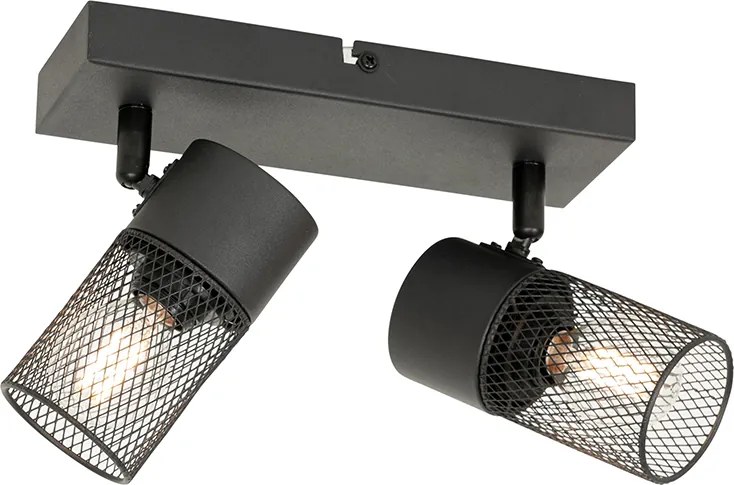 Industrialny reflektor czarny 2-punktowy regulowany - Jim