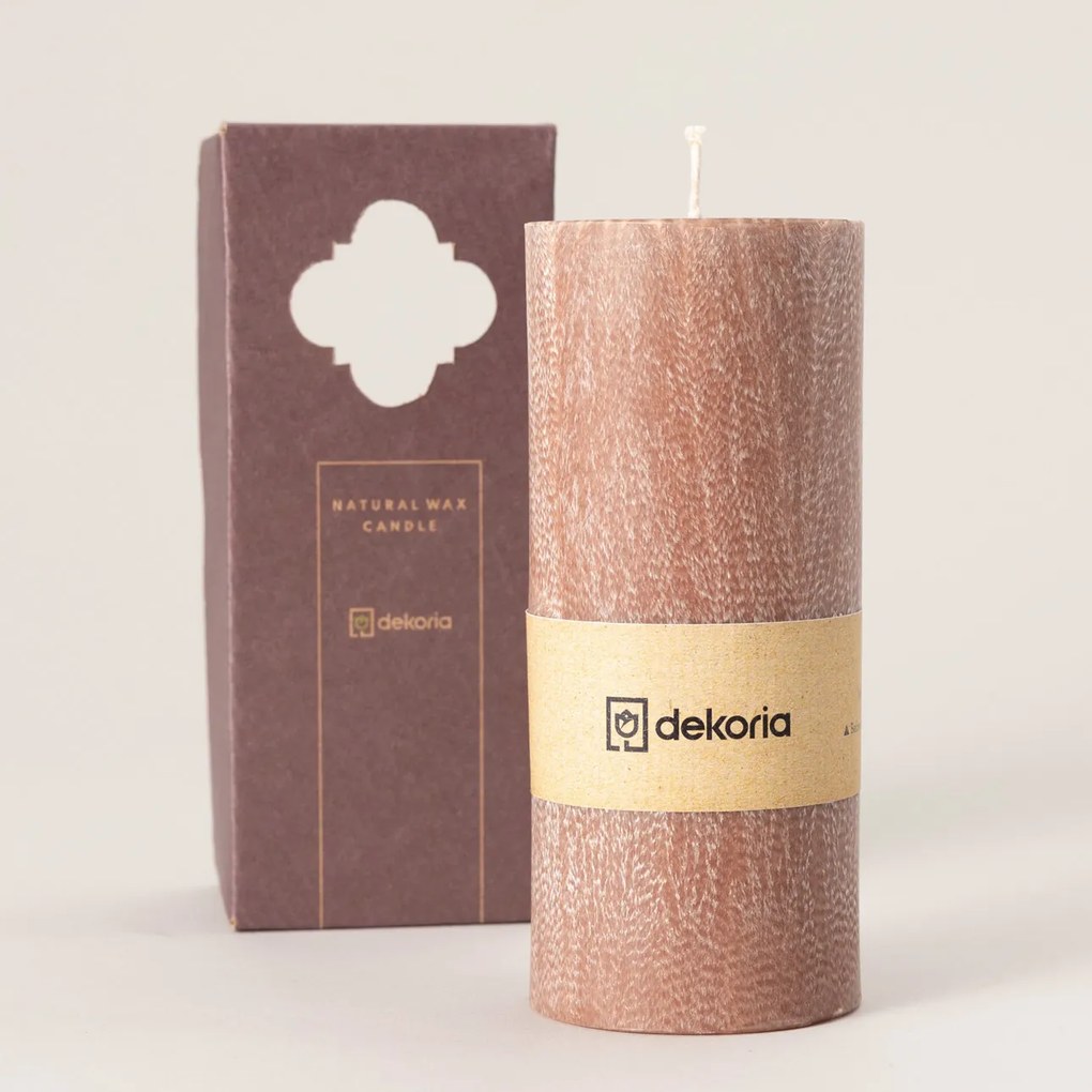 Świeca zapachowa palmowa walec Old Pink