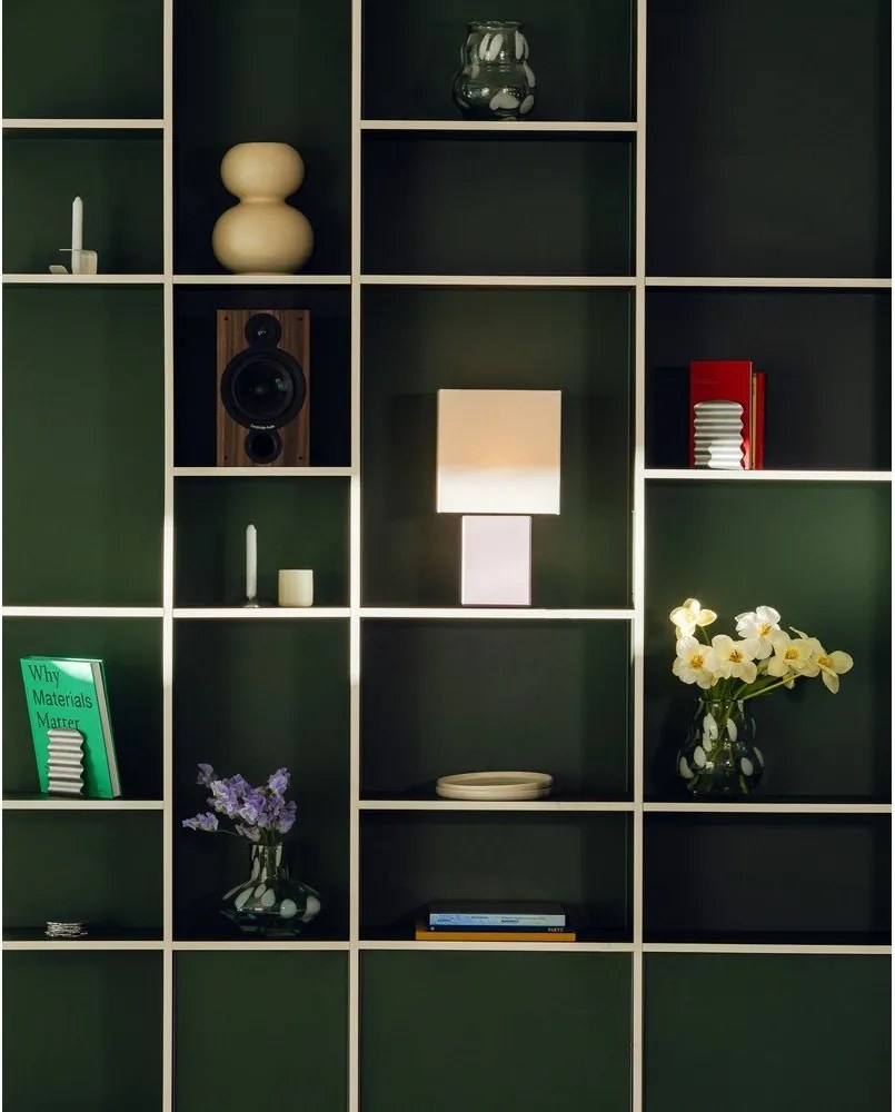 Biały szklany ręcznie wykonany wazon (wysokość 22 cm) Dam – noo.ma