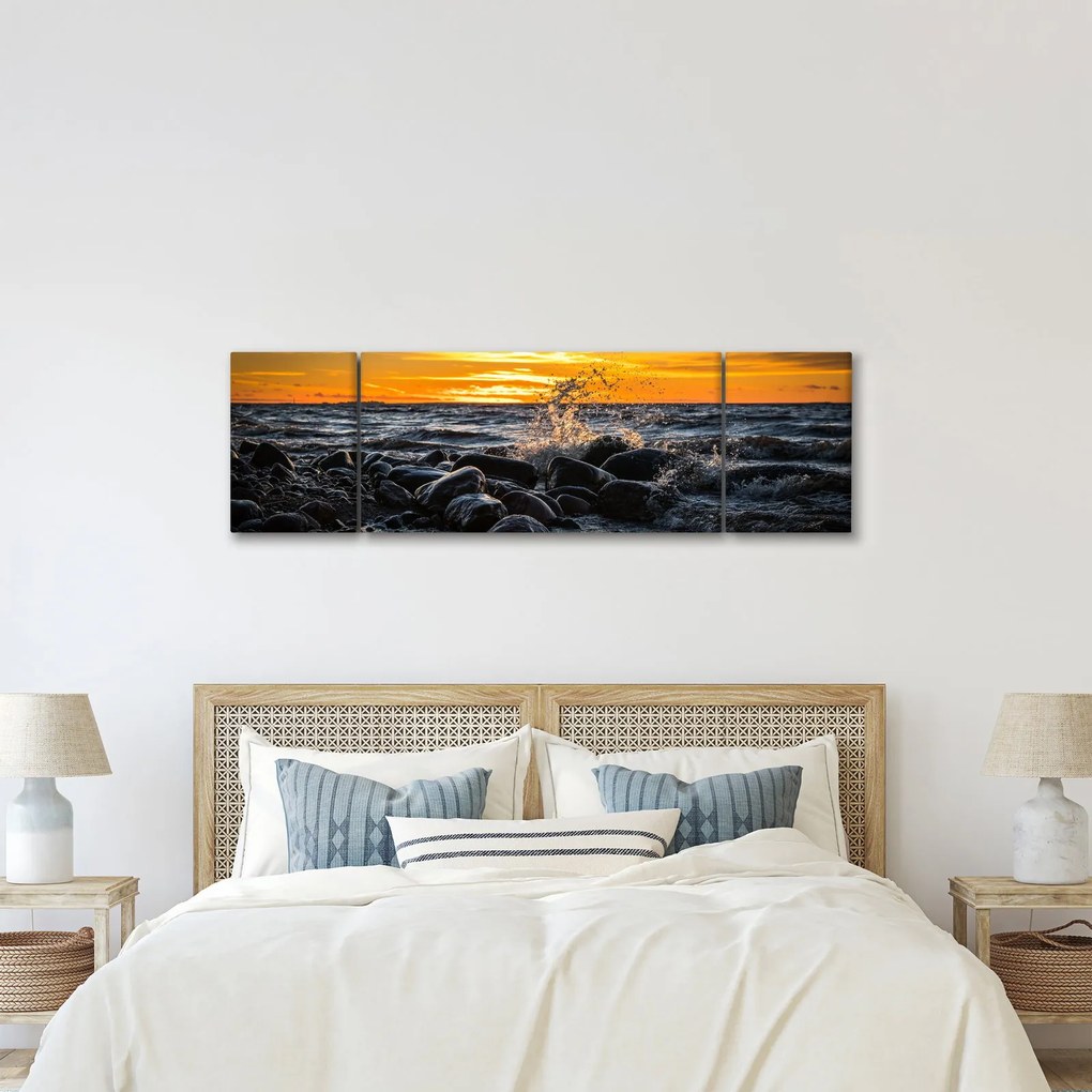 Obraz fal morskich (170x50 cm)