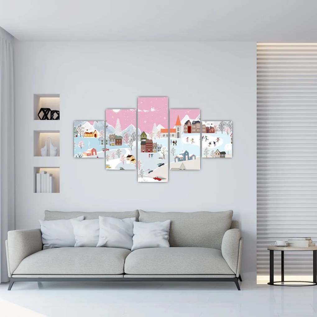 Obraz - Magiczna zima (125x70 cm)
