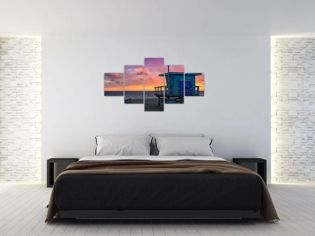 Obraz z plaży Santa Monica (125x70 cm)