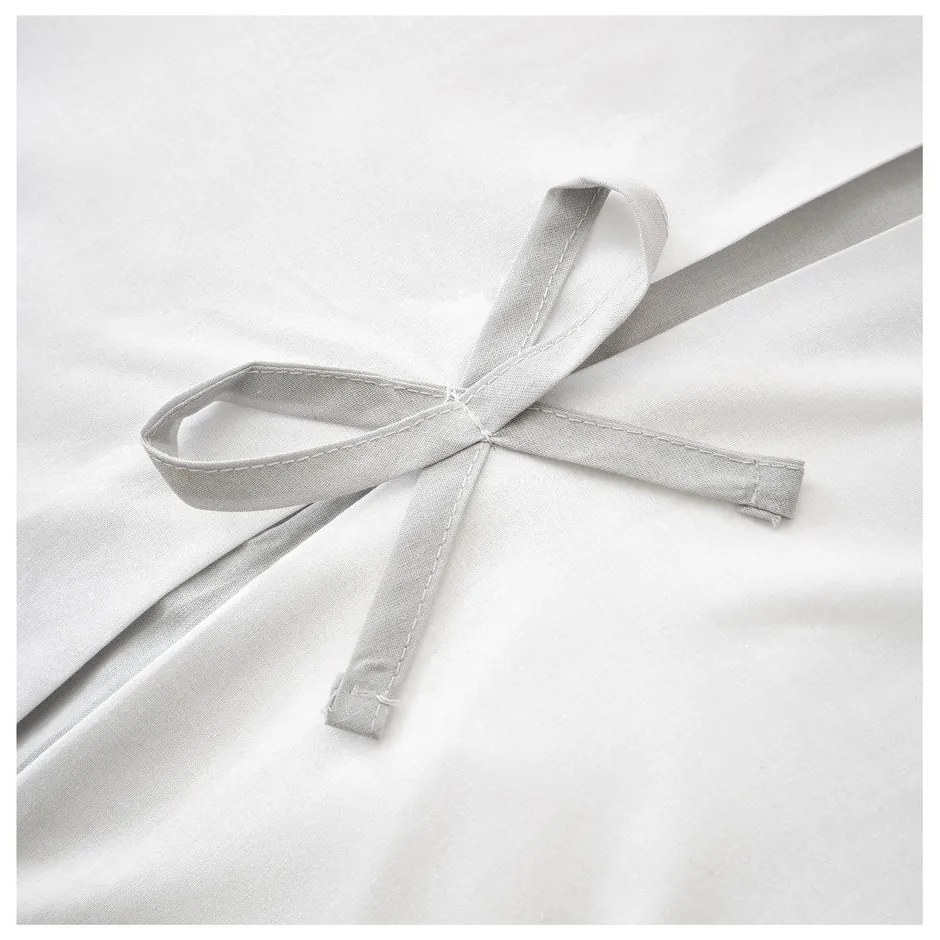 Biało-szara pościel dwuosobowa 230x220 cm Milo Bow – Catherine Lansfield