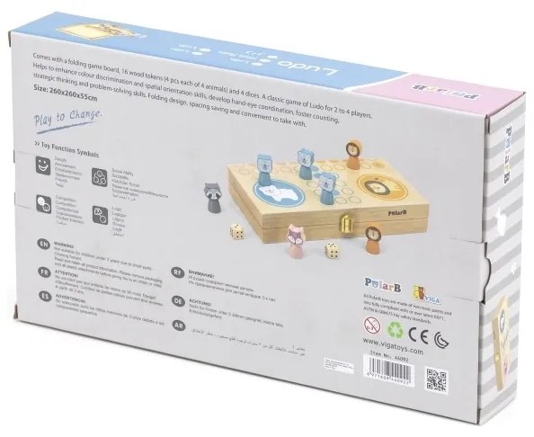 Viga polarb drewniana gra ludo chińczyk
