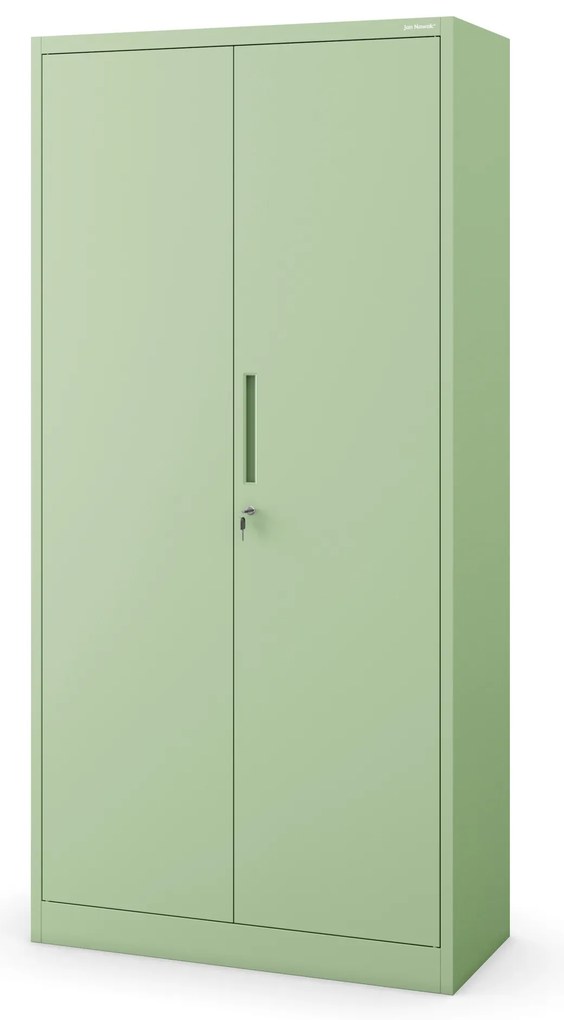 Szafa gospodarcza zamykana DAWID, 900 x 1850 x 450 mm, Fresh Style: pastelowy zielony