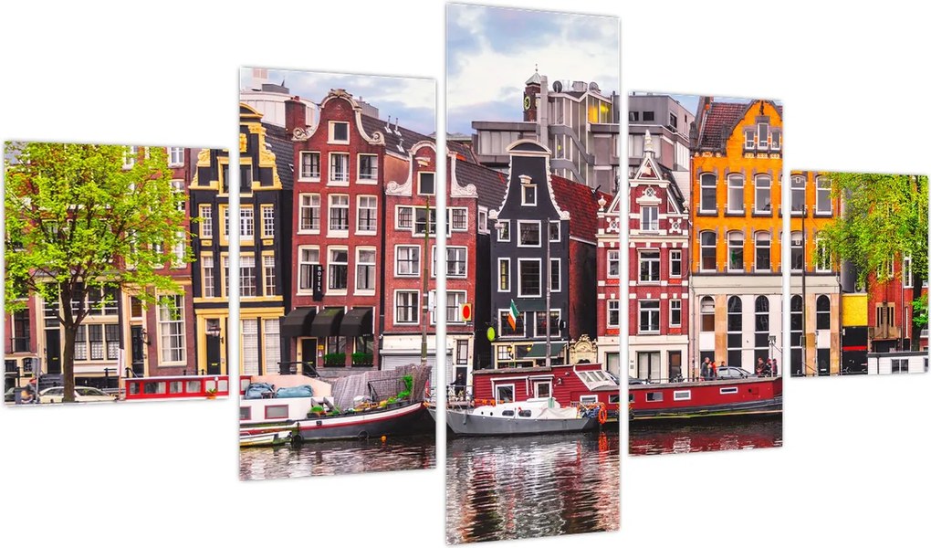 Obraz - Amsterdam, domy tańca (125x70 cm)