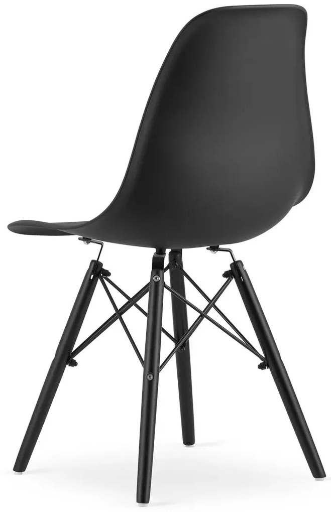 Czarny komplet 4 skandynawskich krzeseł L5-S95