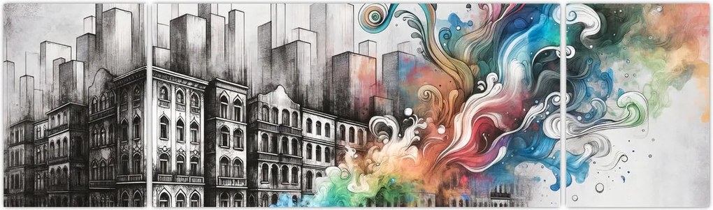 Obraz - Przemysłowe życie (170x50 cm)