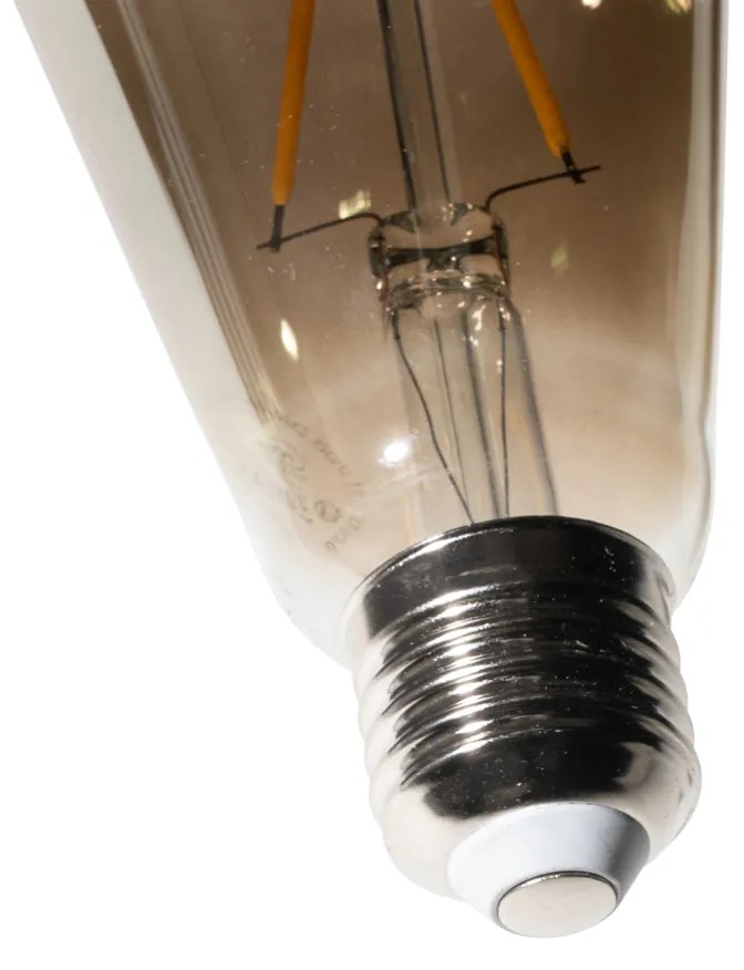 Zestaw 5 E27 dimbare LED lamp ST64 smoke 2W 200 lm 2700K