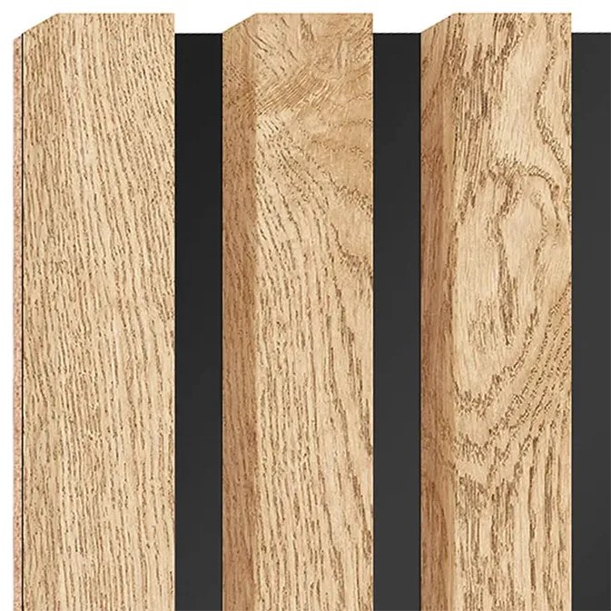 Akustyczne panele lamelowe 2 szt. fornir dębowy M5-P60