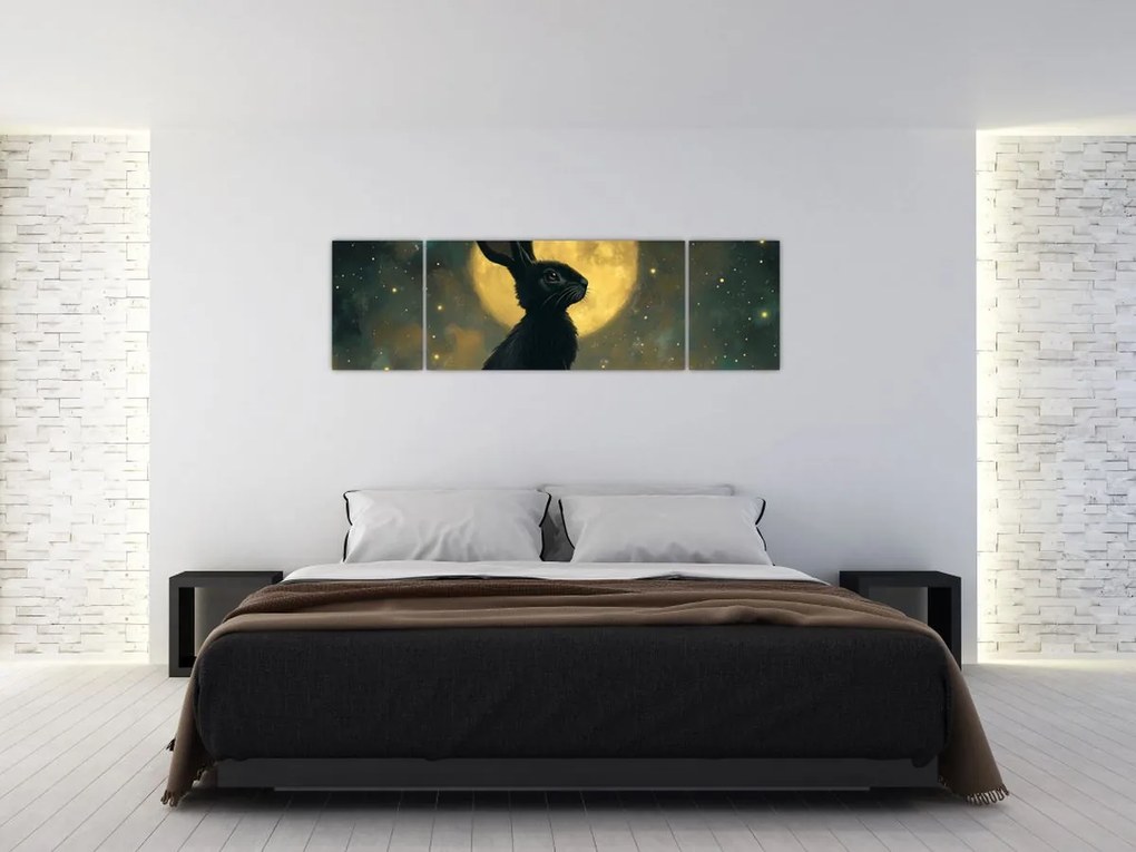 Obraz - Zając z księżycem (170x50 cm)