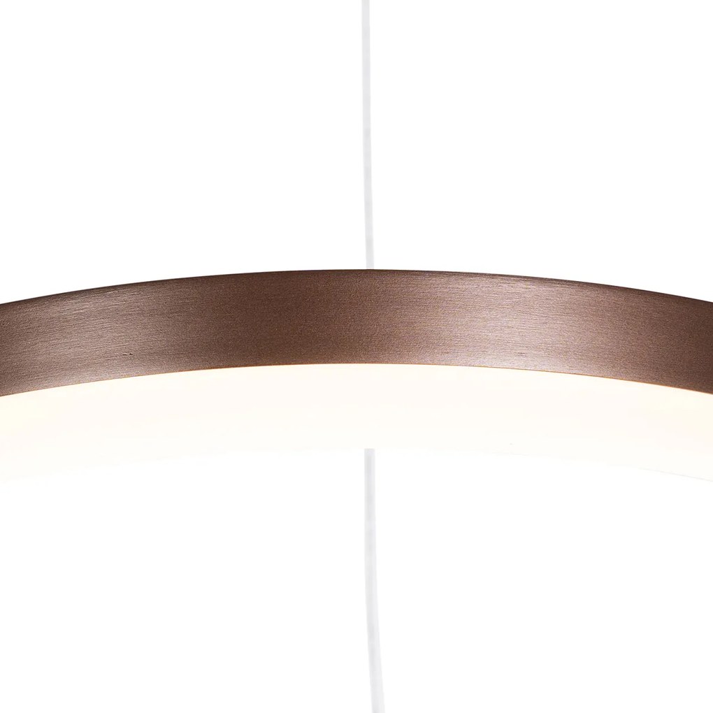 Lampa wisząca ciemny brąz 40 cm w tym LED 3-stopniowo ściemniana - Anello Nowoczesny Oswietlenie wewnetrzne