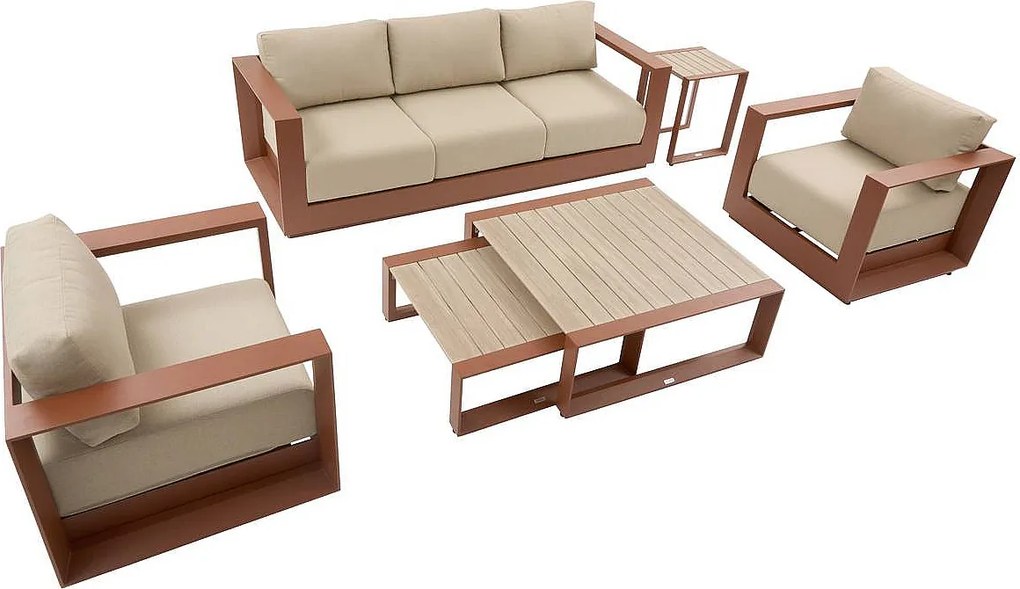 Zestaw aluminiowy dla 5 osób MADRID NEW (terakotowy)